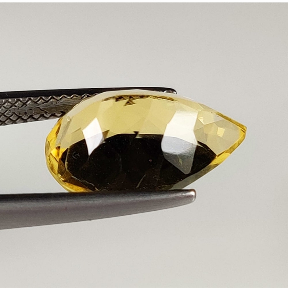 5.77 Ct Natural Yellow Citrine Pear Cut - Picture 2 of 2